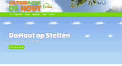 Desktop Screenshot of cultuurparkdehout.nl