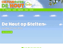 Tablet Screenshot of cultuurparkdehout.nl